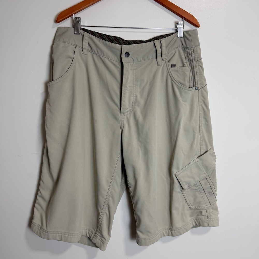 Lululemon Cargo Shorts Tan Khaki Mens 36 Gorpcore Utilitarian Techwear Active
